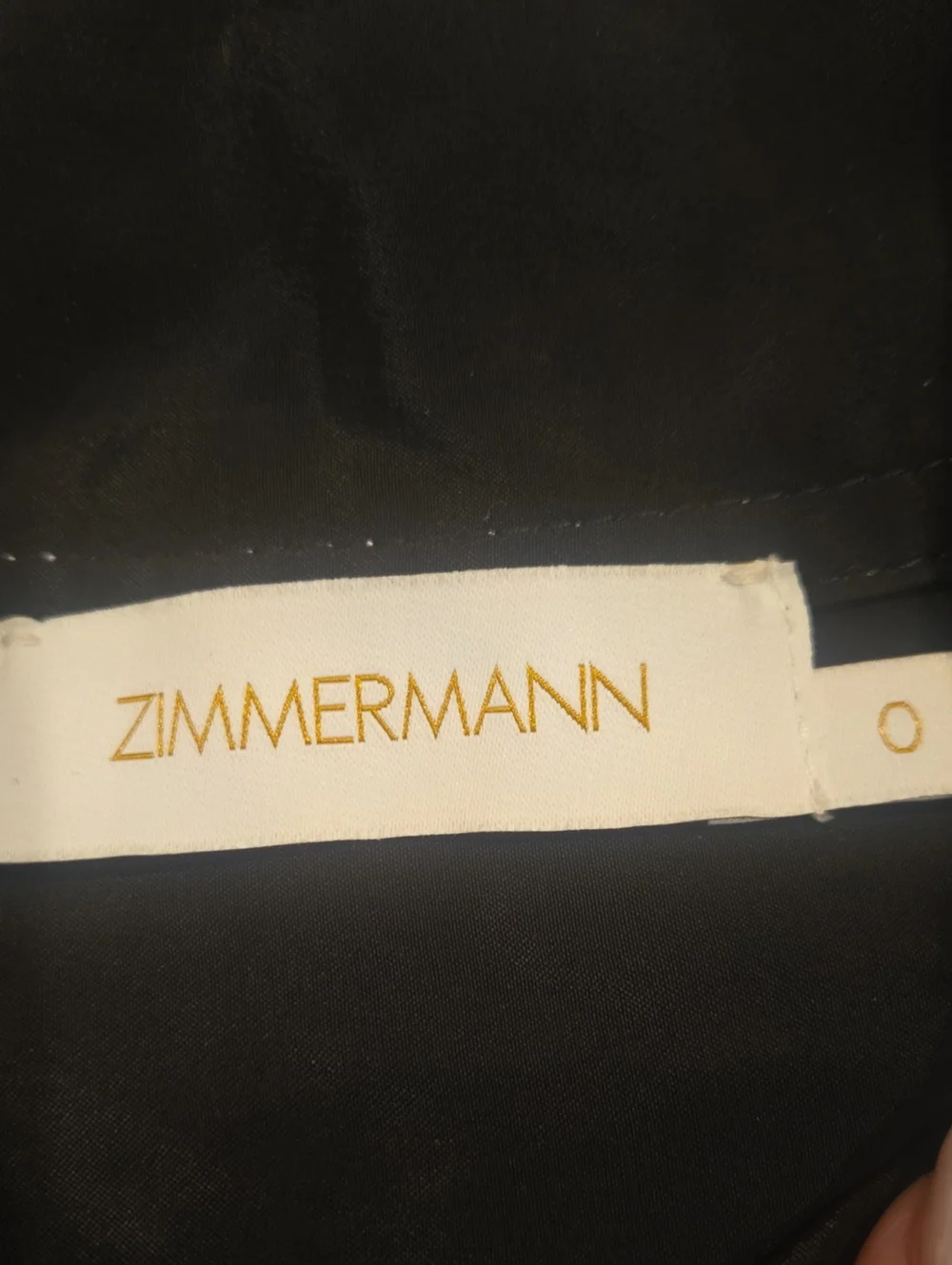 Zimmerman Silk Blend Black Half Button High Neck Western Vibe Blouse - Picture 2 of 10